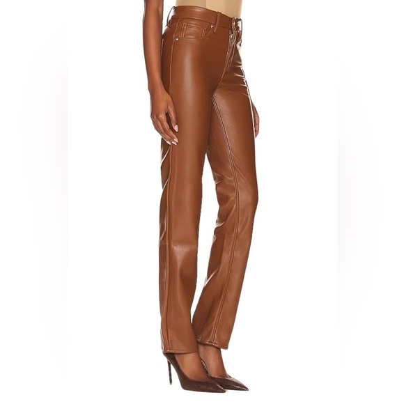 Good American - NWT Better Than Leather Good Icon in Burnt Caramel002 Sz 8 - Picture 2 of 12